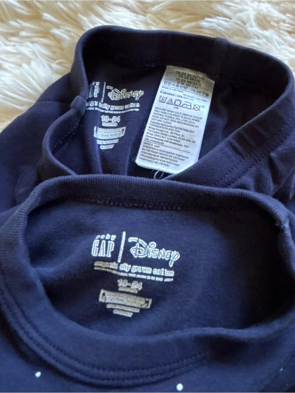 GAP Navy Blue Mickey Mouse Galaxy Pajama Set with Yellow Moon & White Star